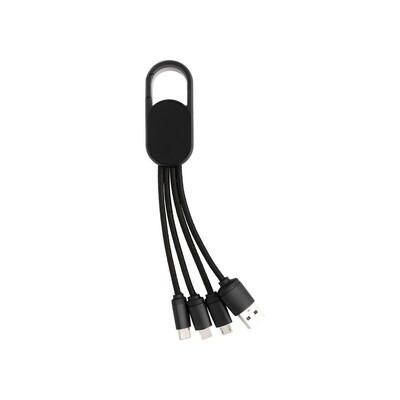 Kabel do ładowania 4 w 1 z karabińczykiem