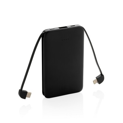 Power bank 5000 mAh, zintegrowany kabel 3 w 1