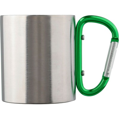 Metallbecher 185 ml mit Karabinerhaken