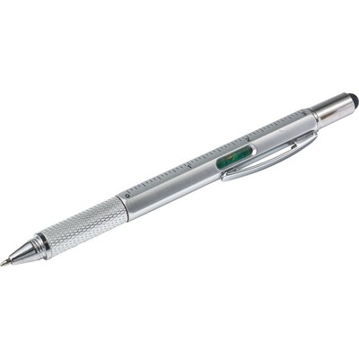 Multifunktionskugelschreiber, Drehfunktion, Touchstift, Lineal, Wasserwaage