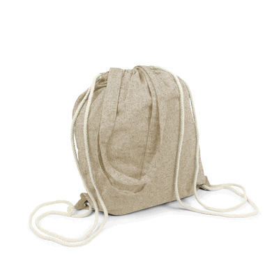 Recycelte Baumwolltasche 2 in 1, Beutel mit Kordelzug und Einkaufstasche | Jamarion