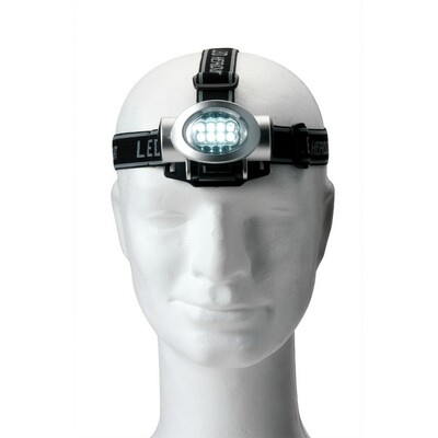 Taschenlampe mit Kopfbefestigung, 8 LED
