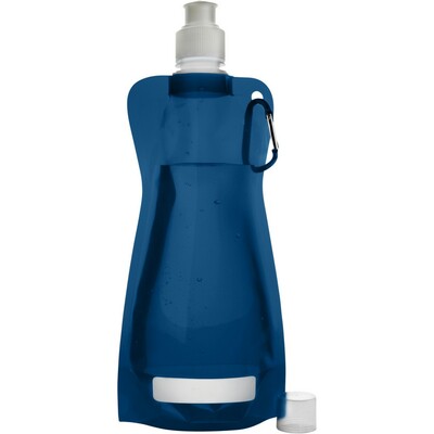 Trinkflasche 420 ml mit Karabinerhaken, faltbar