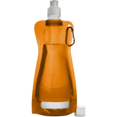 Trinkflasche 420 ml mit Karabinerhaken, faltbar