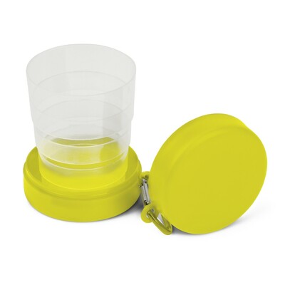 Faltbarer Reisebecher 220 ml mit Karabinerhaken