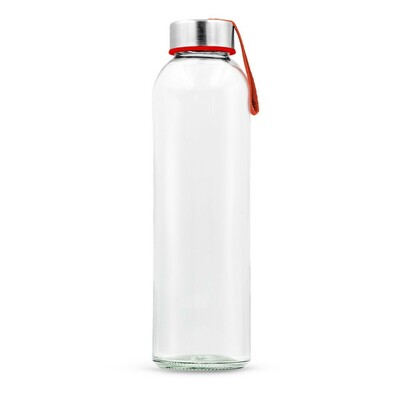 Flasche aus Glas, 500 ml, mit buntem Band