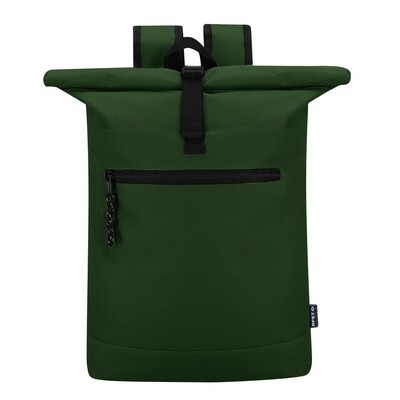 RPET roll top laptop backpack 15"
