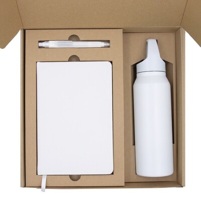 Geschenkset, Thermosflasche, Kugelschreiber, Notizbuch | Giffray