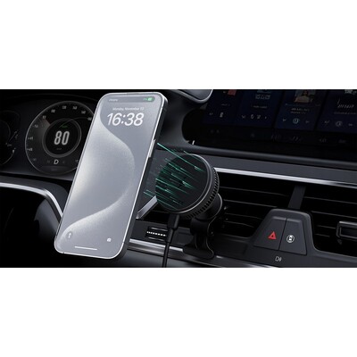 Mobile phone holder for car, wireless charger 15W Aukey