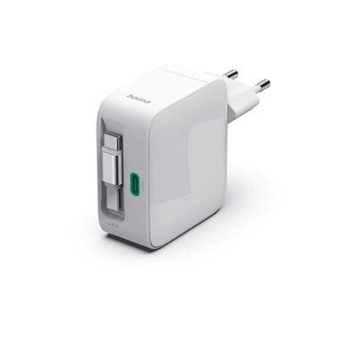 Chargeur secteur 30W avec câble rétractable, Hama